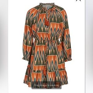 Veronica Beard Danica Dress w/buttons Multicolor S